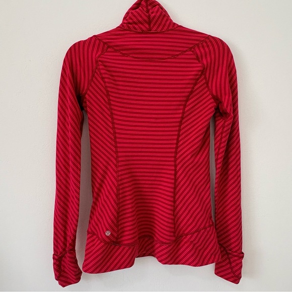 Lululemon | Think Fast Pullover | Sz 6 |Stripe Boom Juice Cranberry | EUC - Picture 7 of 10